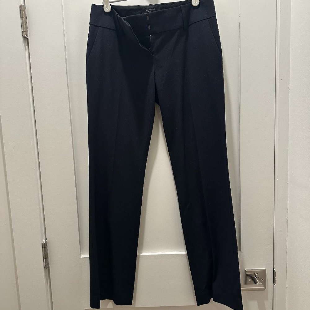 Ann Taylor Navy Office Slacks - Straight Leg - 0P